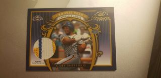 2003 Timeless Treasures Gary Sheffield Game Worn Rookie Jersey 3 Color 03/50