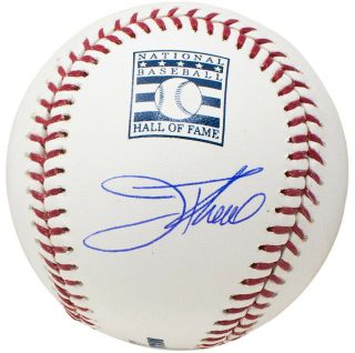 Jim Thome Cleveland Indians Signed Mlb Hof Baseball W/ Ball Cube Bas