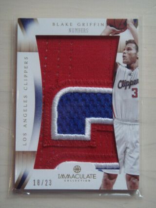2012 - 13 Immaculate Royale Blake Griffin Numbers Jumbo Logo Patch 18/23