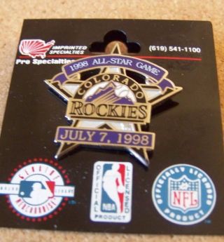1998 Colorado Rockies All - Star Game Star Lapel Pin As July 7,  1998 1997 Tm Ibm