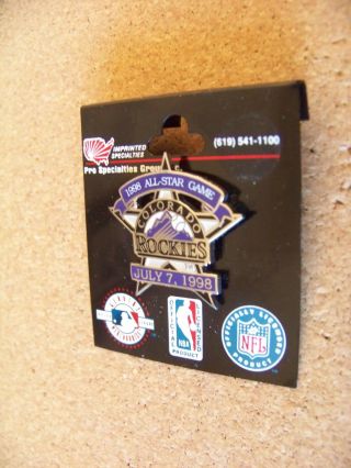 1998 Colorado Rockies All - Star Game star lapel pin AS July 7,  1998 1997 tm IBM 3