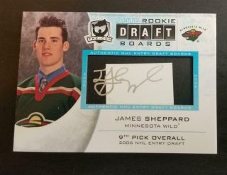 2008 - 09 Ud The Cup Draft Boards Rookie James Sheppard Rc Auto Ve708