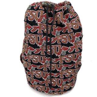 Florida State University Fsu Riddle & Cockrell Tapestry Backpack Tote Bag Purse