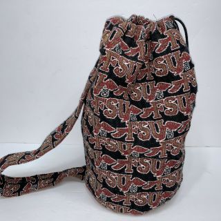 Florida State University FSU Riddle & Cockrell Tapestry Backpack Tote Bag Purse 2