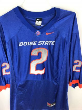 Nike Boise State Broncos 2 Blue Football Jersey Men ' s XL Authentic ECU 2