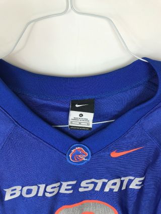 Nike Boise State Broncos 2 Blue Football Jersey Men ' s XL Authentic ECU 4