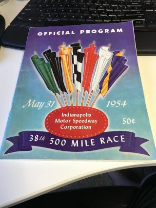 1954 Indy 500 Racing Program Bill Vukovich Win Indianapolis Motor Speedway
