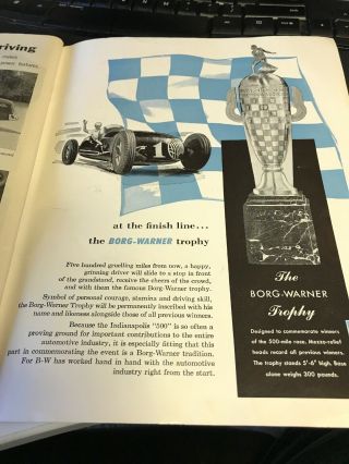 1954 Indy 500 Racing Program Bill Vukovich Win Indianapolis Motor Speedway 3