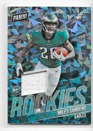 2019 Panini National Miles Sanders Cracked Ice Jersey Relic /25 Eagles Rc