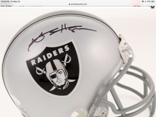 Antonio Brown Signed Oakland Raiders Mini Helmet Authentic Jsa