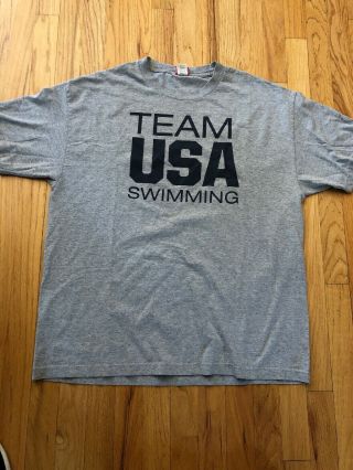 Team Usa Swimming Tshirt Men’s Xl Gray