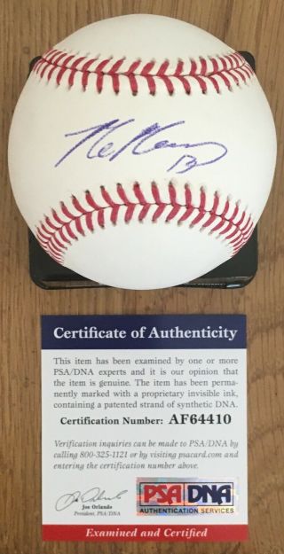 Max Muncy With 13 Licensed Psa/dna Authenticated Signed Manfred Baseball