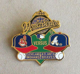 Cleveland Indians Vs Atlanta Braves 1995 World Series Mlb Baseball Lapel Hat Pin