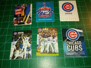 6 Different Chicago Cubs Pocket Schedules