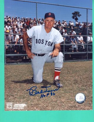 Bobby Doerr Boston Red Sox Baseball Hof Hand Signed Autograph 8x10 Photo