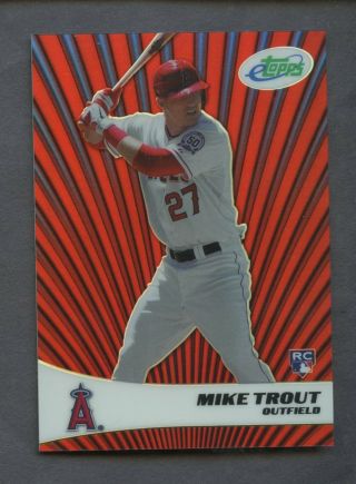 2011 Etopps Refractor 35 Mike Trout Angels Rc Rookie /999