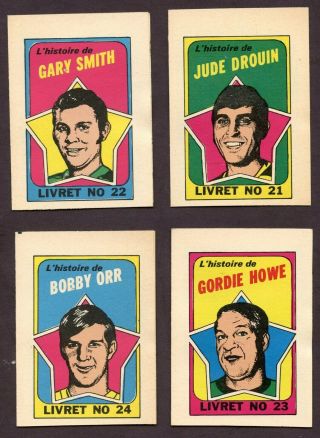 1971 - 72 OPC O PEE CHEE Booklets FRENCH Set of 24 RARE CREASE 6