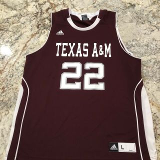 Adidas Mens Large Jersey Texas A & M Aggies 22 College Basketball Jersey