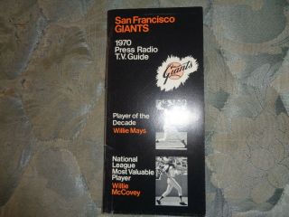 1970 San Francisco Giants Media Guide Press Book Willie Mays Baseball Program Ad