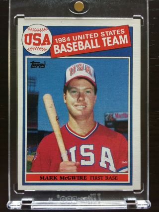 1985 Topps Mark Mcgwire Rookie Card 401 Or Better