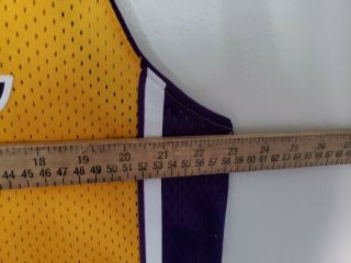 Adidas NBA Los Angeles Lakers Kobe Bryant 24 Gold Swingman Jersey Mens M Sewn 5