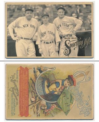 Sporting Life " Exhibit Series " - " Babe Ruth & Lou Gehrig Pose With The Batboy "