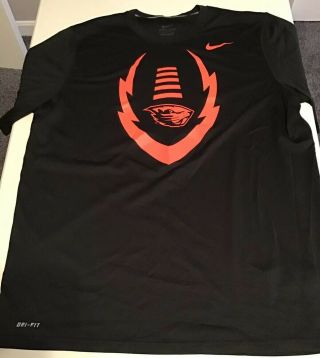 Ncaa Oregon State Beavers Nike Men’s Dri - Fit Shirt Size Large Black