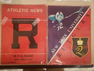 Rutgers - Nyu Football Programs,  From 1947 And 1948; Game At Yankee Stadium