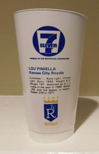 1972 7 - 11 Slurpee Cup Lou Piniella Kansas City Royals 2