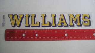 Large Williams College Decal – 9 Inches Long,  1.  5 Inches High - Peel & Stick