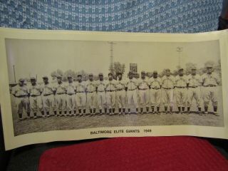 Vintage Negro Baseball League " Baltimore Elite Giants 1949 " Team Picture.