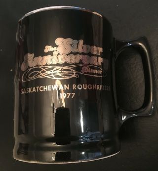 Saskatchewan Roughriders 1977 The Silver Anniversary Dinner Mug,  5 " X 5 " X 5 "