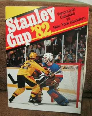 1982 Vancouver Canucks Vs Ny Islanders Stanley Cup Final Game 4 Program - May 16