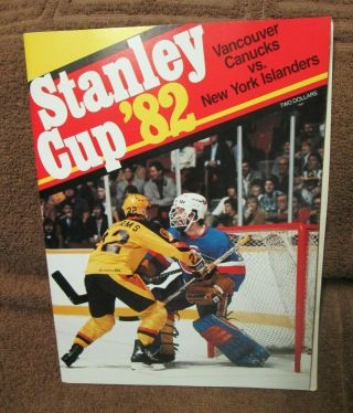 1982 VANCOUVER CANUCKS VS NY ISLANDERS STANLEY CUP FINAL GAME 4 PROGRAM - May 16 2
