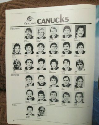 1982 VANCOUVER CANUCKS VS NY ISLANDERS STANLEY CUP FINAL GAME 4 PROGRAM - May 16 6