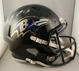 John Brown Autographed Signed Full Size Speed Helmet Baltimore Ravens Jsa