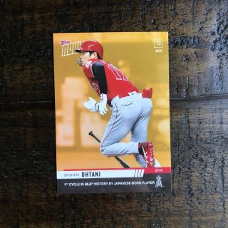 2019 Topps Now Road To Opening Day Bonus Card Shohei Ohtani Hits Cycle 