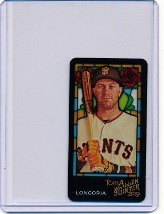 Evan Longoria 2019 Topps Allen And Ginter Stained Glass Mini 55 Ssp /25