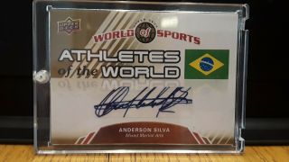 2010 Upper Deck World Of Sports Anderson Silva Auto Autograph Rare