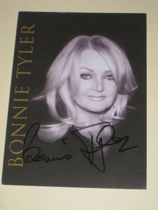 Singer Bonnie Tyler Signed 4x6 Photo Autograph