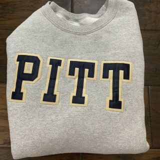 Pitt University Large Gray Sweatshirt,  Cotton Polyester Blend