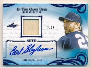 Bert Blyleven 2019 Leaf Itg In The Game Auto Jersey Relic /35 Twins