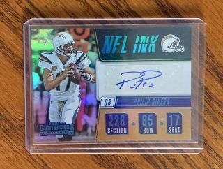 1/1 Philip Rivers Auto Nfl Ink 2018 Panini Contenders One Of One
