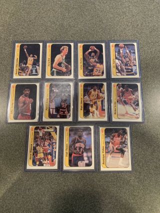 1986 Fleer Basketball Sticker Set 11/11 Jordan