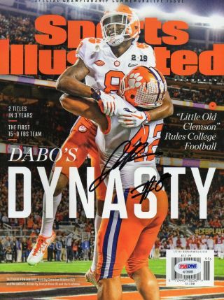 Justyn Ross 8 Signed Clemson Tigers Championship Sports Illustrated Psa/dna