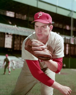 Awesome Robin Roberts Phillies Ace Color Photo 8x10