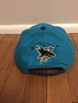 Vintage 90s San Jose Sharks Snapback Hat Cap American Needle 3