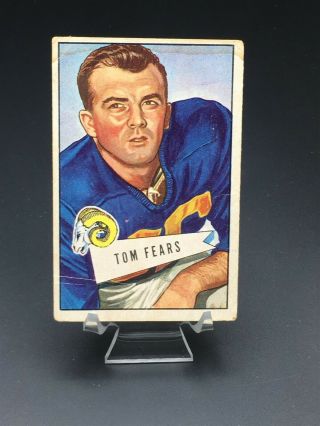 1952 Bowman Large Football Tom Fears Hof (low Grade) 13 Los Angeles Rams