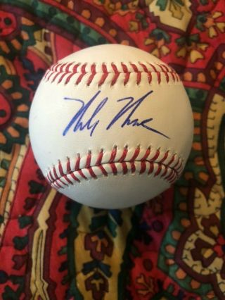 Mickey Moniak Signed Autographed Oml Baseball Jsa Phillies 2016 1st Rd Pick