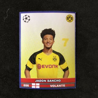2018 - 19 Boycol Champions League Jadon Sancho Rookie Sticker Colombia Album